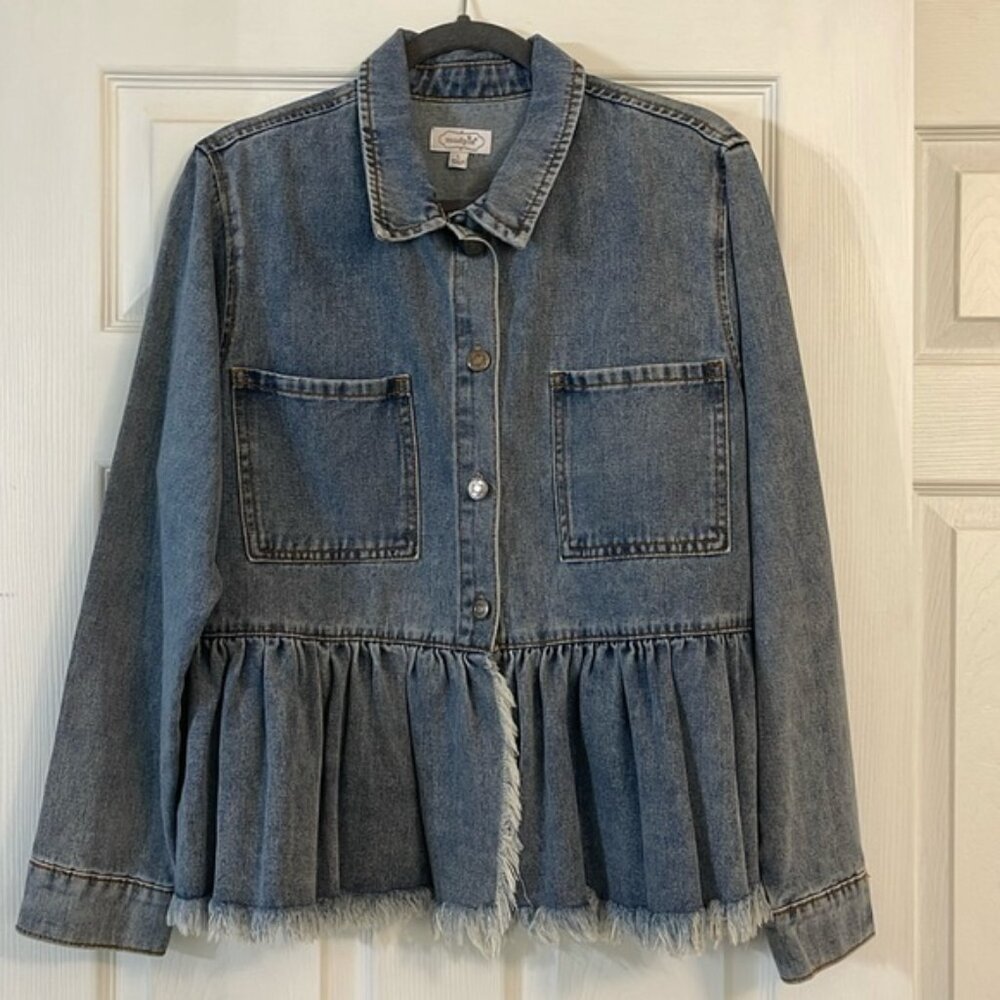 New without tags, Mud Pie denim jacket, Size L